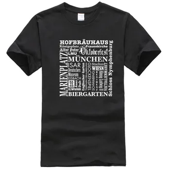 Bavarija Bavarija Muenchen Vokietija marškinėliai Pritaikyti medvilnės S-3xl vyriški Crazy Pastato Pavasario, Rudens, Tendencija marškinėliai
