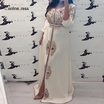 Bbonlinedress Elegantiškas vakarines Sukneles 2020 Siuvinėjimo Kristalų Duobute Ilgai Promenadzie Suknelė Musulmonų Stiliaus Oficialią Chalatai vestido de festa