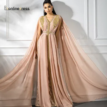 Bbonlinedress Maroko Kaftan Vakaro Suknelės Siuvinėjimo Appliques Ilgą Vakarinę Suknelę Arabų Šalis-Suknelė Abaja Oficialią Chalatai
