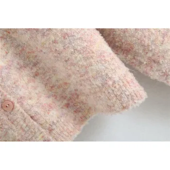 BBWM Moterų 2020 M. Mados Tekstūra Prarasti Apkarpytos Megzti Vintage Megztinis ilgomis Rankovėmis Megztinis Viršutiniai Moterų Prašmatnus Viršūnės