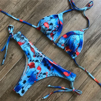 Be-X micro string bikini komplektas 2020 Gėlių spausdinti maudymosi kostiumėlį moteris Kutas maudymosi kostiumėliai moterims Besimaudančių Push up biquini Apynasrio viršuje Paplūdimys
