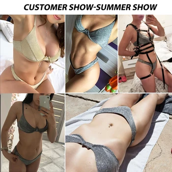Be-X Sexy thong bikini 2020 m. Aukštos sumažinti maudymosi kostiumėlį, Sidabro push up bikinis Blizga brazilijos maudymosi kostiumėliai moterims bather Underwire Maudymosi kostiumas