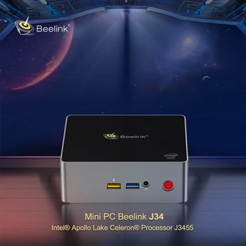 Beelink J34 Mini PC Windows 10 J3455 Apollo Ežero Celeron Procesorius, 8GB 128GB 256 GB 512 GB 1000M LAN BT4.0 USB3.0 Mini PC