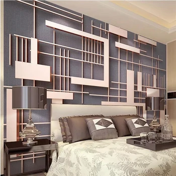 Beibehang Tapetai užsakymą 3d retro rose gold square audinio raštas mozaikos gyvenimo kambario, miegamasis, sofa-lova, TV foną, sienos Tapetai