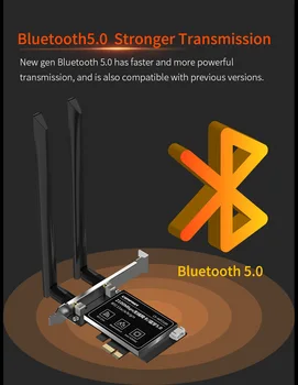Belaidis dviejų dažnių 2100Mbps Intel 9260 A PCIE Bluetooth 5.0 Wifi Tinklo Kortelė Win10 2.4 G/5G 802.11 AC MU-MIMO Wi-fi Adapteris