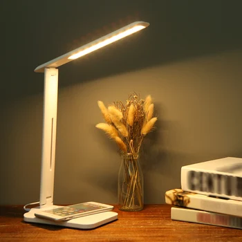 Belaidžio Įkrovimo LED Stalo Lempa USB Naktį Šviesos Neliesti Kontrolės 3 Rūšių Akių-rūpestinga Stalo lempa Naktinės Šviesos Biuro, Miegamojo