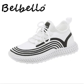 Belbello 2019 naujas vasarą ir rudenį 2019 stilius yra universalus ir kvėpuojantis laisvalaikio bateliai