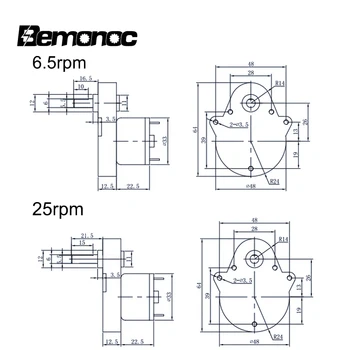 Bemonoc 48GE520 Stiprus Lauke DC Pavarų Dėžės Variklis 12V DC Bokso Pavara Variklis 6.5 RPM 25RPM automatas Mikro Variklis 