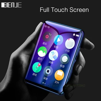 Benjie X6 Pilnas Touch Screen MP3 Grotuvas 4GB 8GB Muzikos Grotuvą, integruotas Garsiakalbis, FM Radijas, Vaizdo Grotuvas, E-knyga, Parama TF Kortelę
