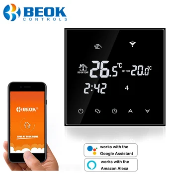 Beok 220V Smart Wifi Termostatas Elektros/Vandens Grindų Šildymo Temperatūros Reguliatorius Termostatas Alexa 