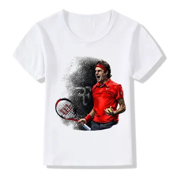 Berniukai&Mergaites Roger Federer RF Meno marškinėliai Vaikams Federer Viršūnes Kūdikių Trumpas Rankovės marškinėliai Vaikų Vasaros Drabužių,ooo286