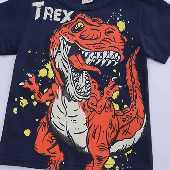 Berniukas t marškinėliai ilgomis rankovėmis vaikams baby boy laisvalaikio animacinių filmų dinozaurų prekės ženklo mados berniukas, marškinėliai berniukams Viršūnes & Tees