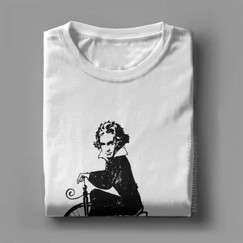 Bethovenas Dviračiu Atsitiktinis Marškinėliai Vyrams Muzikos Humoro Dovana Muzikantas Vyrų Marškinėlius Viršūnes Pagrindinio Tees Grynos Medvilnės O Kaklo T-Shirt