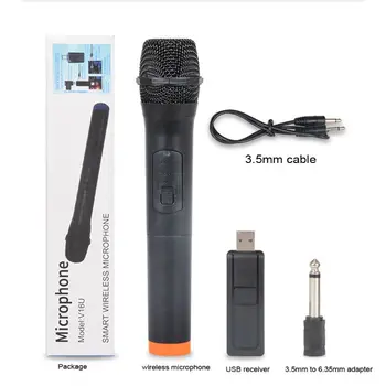 Bevielis Mikrofonas Garsiakalbis Nešiojamą Mic su USB Imtuvas Karaoke Kalbos