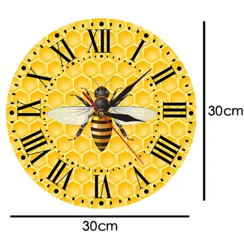 Bitės Pobūdžio Spausdinimas Laikrodis Korio Namų Dekoro Sienos Žiūrėti Kvarco Adata Kamanių, Bičių Apdulkinimo Duvar Saati Horloge