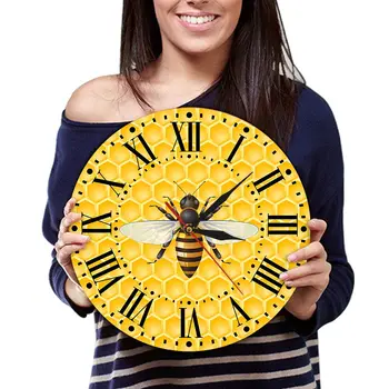 Bitės Pobūdžio Spausdinimas Laikrodis Korio Namų Dekoro Sienos Žiūrėti Kvarco Adata Kamanių, Bičių Apdulkinimo Duvar Saati Horloge