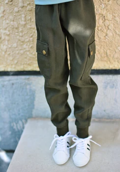BJD doll drabužius 1/3 1/4 1/6 dydis MSD kietas gatvės stiliaus chalatas plataus kojų kelnės juoda armijos žalioji 2 spalvos į lėlės accessor