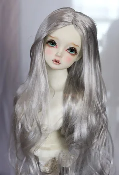 BJD Doll Perukas 1-31-4 dėdė sidabro pilkos spalvos ilgi plaukai lėlės priedai