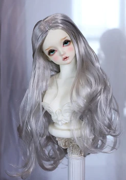 BJD Doll Perukas 1-31-4 dėdė sidabro pilkos spalvos ilgi plaukai lėlės priedai