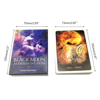 Black Moon Astrologija Oracle Korteles Visiškai anglų 52 Kortų Kaladę Taro stalo Žaidimas K1MB