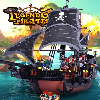 Black Pearl Gudi 652Pcs Piratai Laivą 