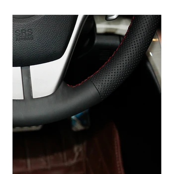 Black PU Dirbtinės Odos, Rankomis Siūti Wrap Vairas Padengti Mazda 6 (GH) 2009 m. 2007-2012 m.
