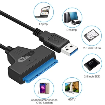 Black SATA USB3.0 Konverteris USB 3.0 2.5