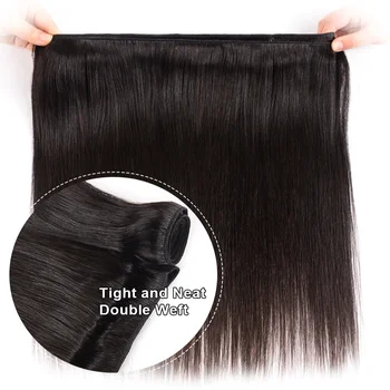 Blackmoon Plaukai Tiesūs Plaukai Ryšulių Peru Plaukų Pynimas Ryšulių Remy Human Hair Ryšulių 8-26inch Natūralių Spalvų 3pcs L