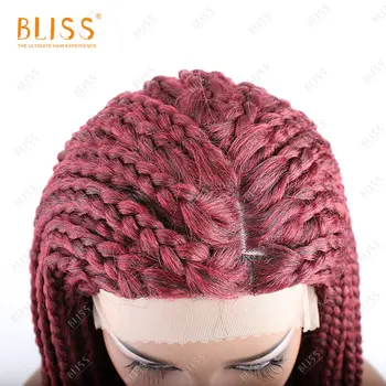 BLISS 24inch Sintetinių Nėrinių Perukai Už juodaodžių Moterų Nėrimo Nerijos Twist Ilgai Afro Afrikos Amerikos Micro Lauke Pintų Plaukų perukai