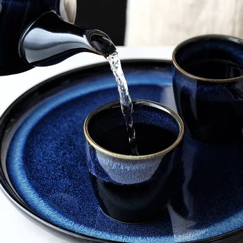 Blue Cat Eye Dizaino Arbatinukas Tradicinę Kinų Keramikos Arbatos Puodelio Popietės Arbata Drinkware Nustatyti Namų Dekoro Teaware