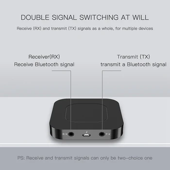 Bluetooth 5.0 Transiveris o Muzikai Stereo Belaidžio ryšio Adapteris, skirtas Garsiakalbis TV Automobilio Kompiuterio