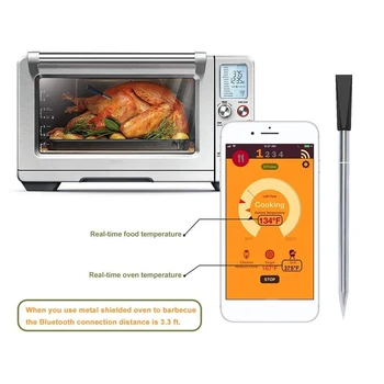 Bluetooth Orkaitės Grotelių Mėsos Termometras Zondas Elektroninių Orkaitė Vandeniui Virtuvės Įrankiai Belaidžio Virimo Maisto Termometras