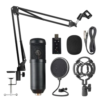 BM800 Profesionalus Pakabos Mikrofono Rinkinį Live Transliacijų Įrašymas Kondensatoriaus Mikrofonas