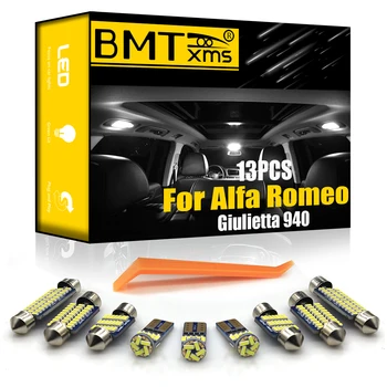 BMTxms 13Pcs Už Alfa Romeo Giulietta 940 (2010-2017) Canbus Transporto priemonės, LED Lemputes, Interjero Žemėlapis Dome Light Kit Automobilių Reikmenys