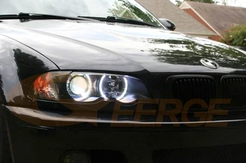 BMW E46 M3 Coupe Convertible 2001-2006 Puikus Ultra ryškūs SMD LED Angel Eyes halo žiedų rinkinys Dienos Šviesą automobilių Reikmenys