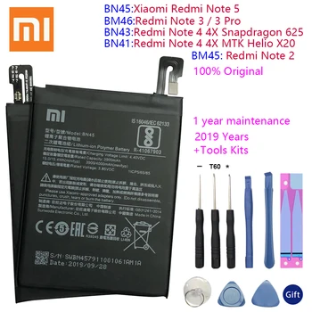 BN43 BN41 BM45 BM46 BN45 Baterija Xiaomi Redmi Pastaba 5 4 4 3 2 Note2 Note3 Note4 Note4X Pakeisti Ličio Polimero Bateria