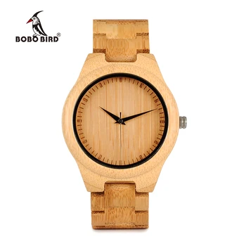 BOBO PAUKŠČIŲ WD19 Viršų Markės Dizaineris Visiškai Bambuko Vyrai Laikrodžiai, Prabangūs Japanses Moyia Judėjimo Kvarciniai Laikrodžiai Medinėje Dėžutėje