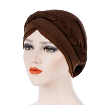 Bohemija Stiliaus Moteris Turbaną Skrybėlių Mados Nerijos Mazgas Lady Galvos Skara Hijab Musulmonų Vidinis Hijab Moterims, Plaukų Aksesuarai, Plaukų Slinkimas
