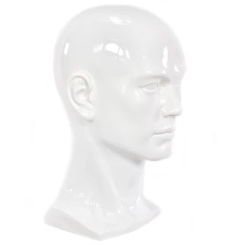 Bolihair PVC Balta Vyrų Perukas Stovėti Galvos Mokymo Manekeno Galva Su Ausų Vyrų Manekeno Galvos Manekenas