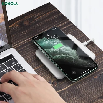 Bonola Qi Greitai Wireless Charging Pad Samsung/Huawei/iPhone Aikštėje Belaidžio Chager Už Xiaomi Mi 10/MIX 3 Stalinio Telefono Stovas