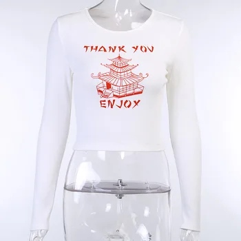 BOOFEENAA Ačiū Mėgautis Spausdinti Seksuali Moteris Tracksuit 2 dalių Komplektas Žiemos Sporto Grafinis T Marškiniai ir Kelnės Atitikimo Rinkiniai C66-DG38