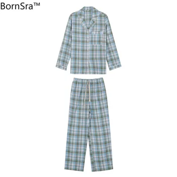 Bornsra Pledas pižama tinka moterų 2021 m. pavasarį korėjos laisvi ir tingus laisvalaikio namuose dėvėti moterims sleepwear pyjama set #z88564
