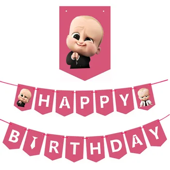 Bosas Baby Happy Birthday Manė, Reklama Šalis Reikmenys Kūdikių Dušas, Dekoracijos, Rekvizitas, Vėliavos Popieriaus Kabinti Vėliavas