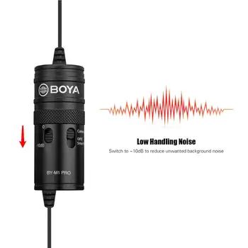BOYA Lavalier Microphone BY-M1 Pro Clip-on Kondensatoriaus Mikrofonas Laidinio 3.5 mm Studio Mic