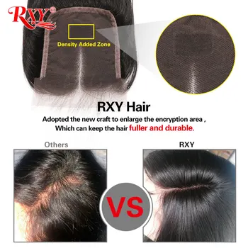 Brazilijos Plaukų Uždarymo 4x4 Nėrinių Uždarymo RXY Remy Human Hair 4x4 Giliai Banga Uždarymo Prieš Nupeštos Su Kūdikių Plaukus Galima Dažyti
