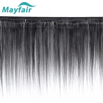Brazilijos Tiesūs Plaukai Ryšulius Su Uždarymo Mayfair Remy Plaukų Pynimas Ryšulius Su Uždarymo Žmogaus Plaukų Ryšulius Su Uždarymo