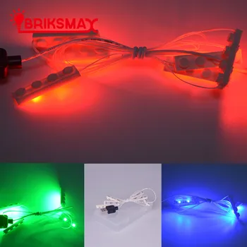 BRIKSMAX 3 Spalvų LED Šviesos Iki Rinkinys Gali Papuošti Blokai Modelis Žaislų Kūrimo Rinkinys 