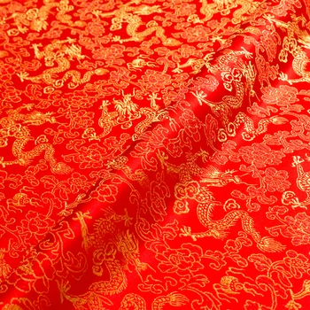 Brokatas audinio suknelė žakardo šilko dragon modelis audiniai, siuvimo cheongsam ir kimono medžiaga