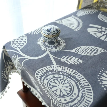 Budloom pilka floros staltiesė virtuvės poli medvilnės staltiesė namų tekstilės teapoy stalo dangtis