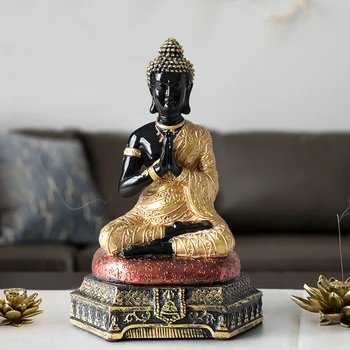 Budos Statula, Tailande, Sodas office namų Dekoro Stalo ornamentas fengshui indų sėdi Budos statulėlės Apdaila
